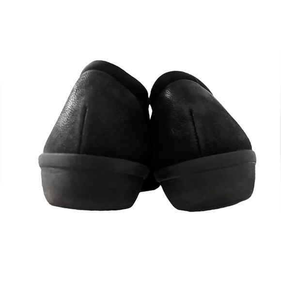 Clarks Ayla Low Black Nubuck Slip On Ballet Flats - Picture 4 of 5